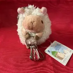 お座りぬいぐるみ　キーホルダー　ひつじ