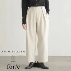 for／c（フォーシー） サマーツイード デザインタックパンツ エクリュ 新品