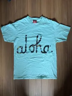 アメリカ古着Aloha ミントグリーン Tシャツ M