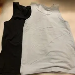 UNIQLOエアリズム黒 水色 2枚セット