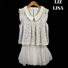 【美品】LIZ LISA リズ リサ ノースリーブ レース ミニワンピース 0