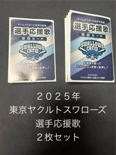 【神宮球場限定配布】選手応援歌★歌詞カード(２枚セット)☆東京ヤクルトスワローズ