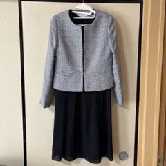 レディース　スーツ　3点セット　ネイビー