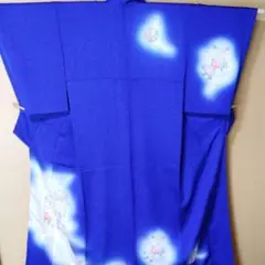 着物 訪問着 ロイヤルブルー