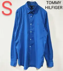 TOMMY HILFIGER　コットンシャツ　ボタンダウン　青　S　匿名配送