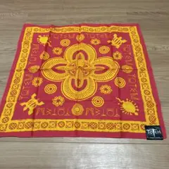 TOTEM バンダナ 赤と黄色の幾何学模様　新品