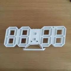 ホワイト デジタル時計ディスプレイ USB電源