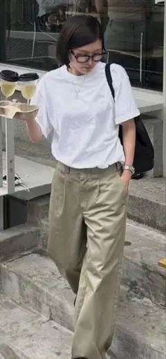 オクスン　ok.soon×dickies wide chino pants S