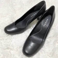 【美品】 リーガル REGAL レディース レザー　パンプス ブラック 22