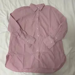 UNIQLO シャツ オーバーサイズシャツ ピンク