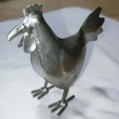 ニワトリ　置物　金属　インテリア　アンティーク