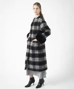 SALE 美品 Loulou Willoughby シャギーチェックコート