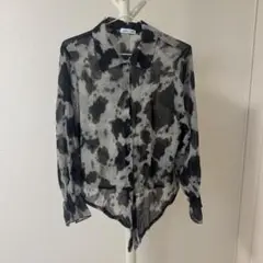 最終値下げ!シースルー長袖柄シャツ