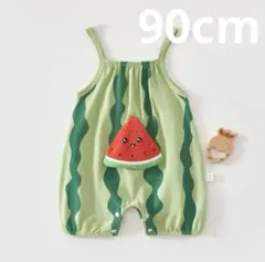 スイカ柄ロンパース 90cm