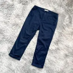 『SHOO・LA・RUE』シューラルー　クロップドパンツ　ネイビー　コットン