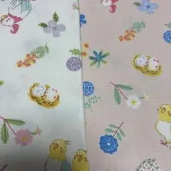 鳥　オックス生地　１メートル
