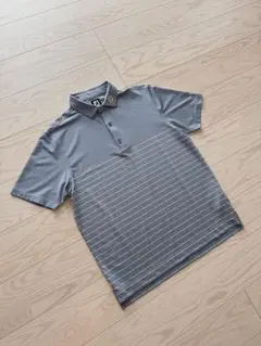 ★未使用★FJ フットジョイ　ストレッチ半袖ポロシャツ　グレー系　2XL