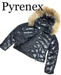 Pyrenex ピレネックス 00 リアルファーフード ダウンジャケット 黒