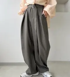 apres jour clair ウエストデザインカープパンツ S