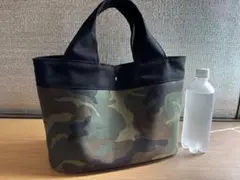 迷彩柄✖️黒　カモフラージュ　切り替えトートバッグ