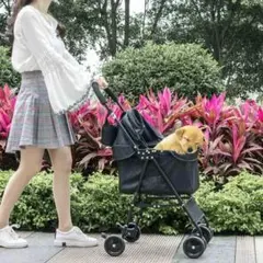 【❤快適で安心安全な設計❣高級感&お洒落な北欧デザイン♪❤】4輪ペットカート