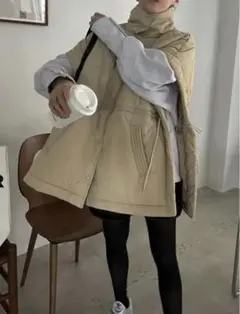 新品未使用タグ付き ウィルフリー キルティングコート ポンチョ