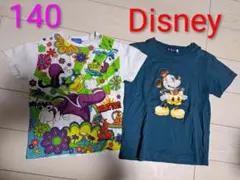 ディズニー　ミッキー　ドナルド　半袖　Tシャツ　2枚セット　男の子　140