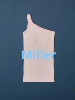 【Miller】ピンク 片方肩出し タンクトップ
