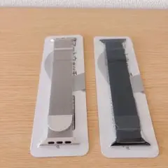 Apple Watch バンド コンパチブル ステンレス ブラック／スターライト