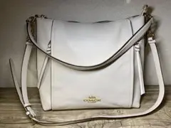 【極美品】coach ショルダーバッグ 2way ホワイト F79994