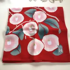 松竹 歌舞伎屋本舗◆竹下夢二◆つばき柄 小風呂敷◆新品未使用大判ハンカチ