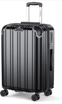 スーツケース キャリーケース　黒　Mサイズ 60L 拡張機能＆ストッパー付