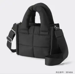 GU パフミニショルダーバッグ 黒 ブラック