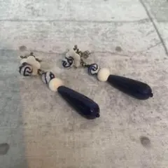 vintage 和柄デザインイヤリング