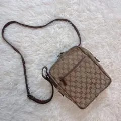 定番】グッチ GUCCI ショルダーバッグ GGキャンバス レザー ボディバッグ