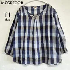 MCGREGOR マックレガー　11号　チェック柄 七分袖シャツ チュニック