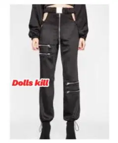 Dollskill★ハイウエスト ジョガーパンツ ボンテージpunk★実寸／約L