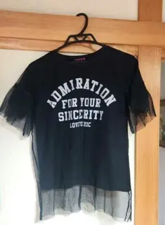 ラブトキシック　L160　黒　チュールTシャツ