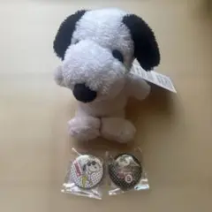 スヌーピー ぬいぐるみ バッジ2個セット