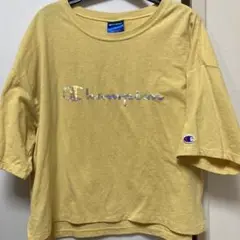 Champion イエロー 半袖Ｔシャツ　Lサイズ