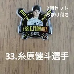 阪神タイガース　2025ファンクラブ応援デー 　糸原選手ピンズ2個　おまけ付き