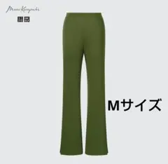 美品　マメクロゴウチ　ヒートテックウールブレンドフレアスリットレギンス　グリーン