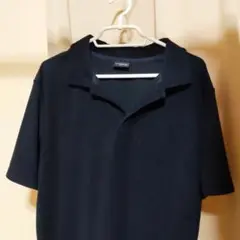 USED　黒の半袖ポロシャツ