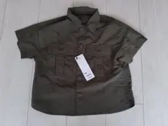 GU　ドライサファリシャツ（５分袖）１００cm