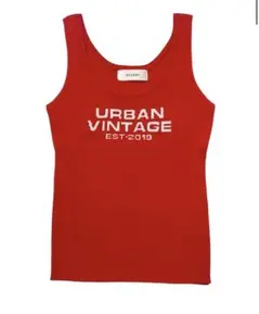 aclent Logo jacquard knit tank red