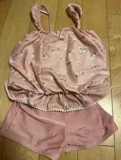 ワンピース水着 130サイズ　ユニコーン　ピンク