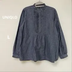 UNIQLO イネス デニムピンタックブラウス　ユニクロ