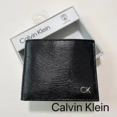 カルバンクライン 財布 ウォレット コンパクト シンプル 二つ折り メンズ 黒