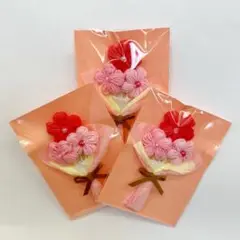 枯れない花束　ミニブーケ　セット　ピンク