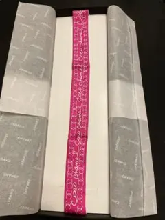 シャネル CHANEL スカーフ シルク ツイル ピンク ホワイト 新品 未使用